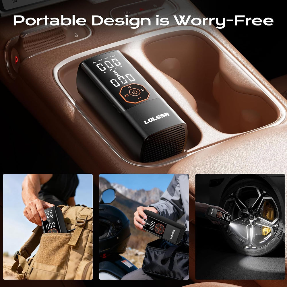 Tire Inflator Cordless Air Compressor Portable Air Pump for Car 180 PSI