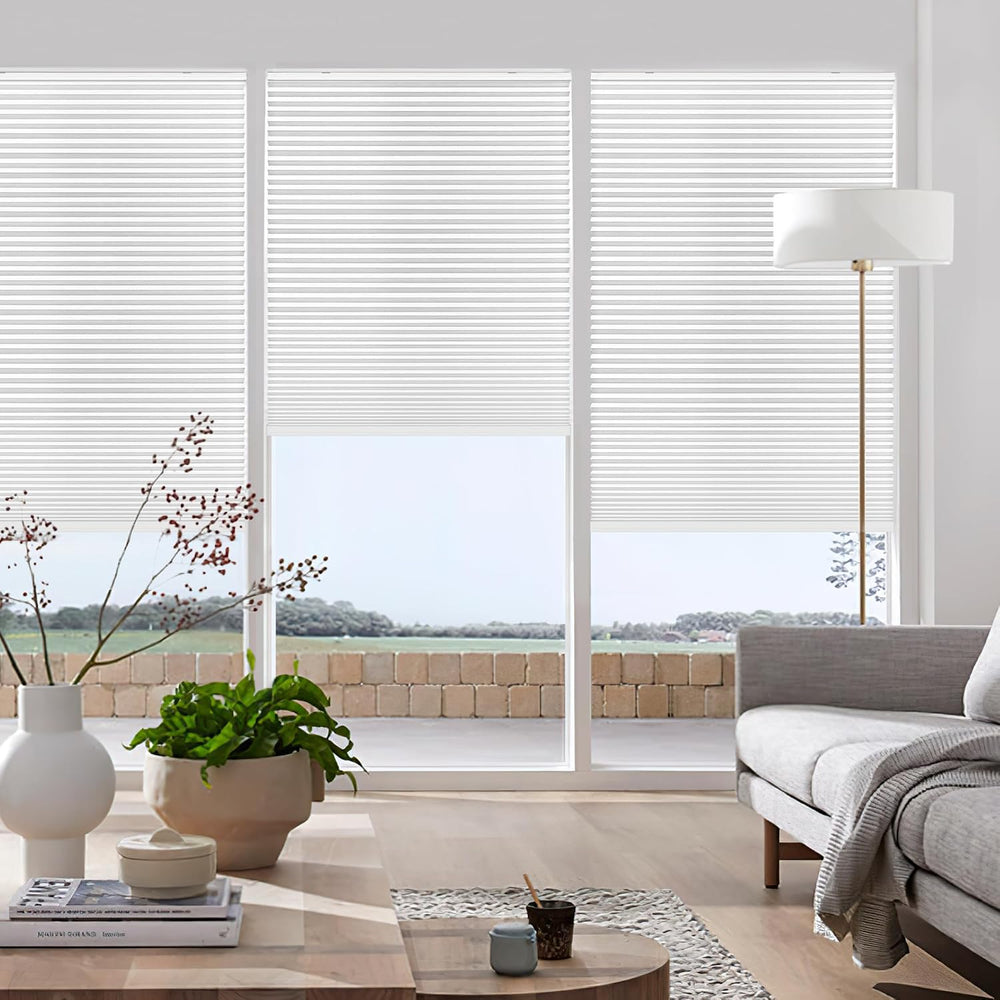 LazBlinds 100% Blackout Cellular Shade, White 45" x72"