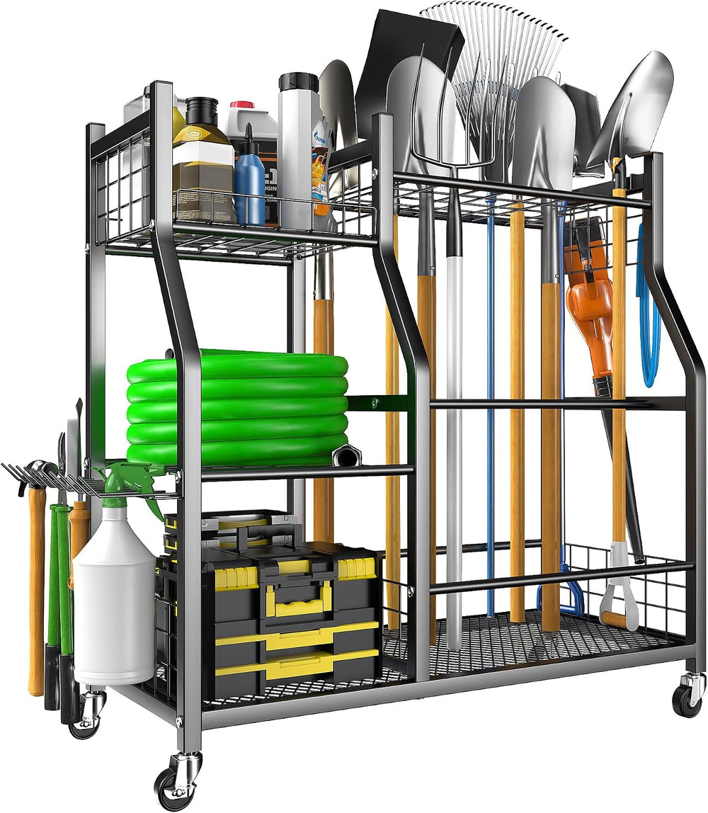 Garden Tool Organizer Stand, Garage Tool Storage Organization