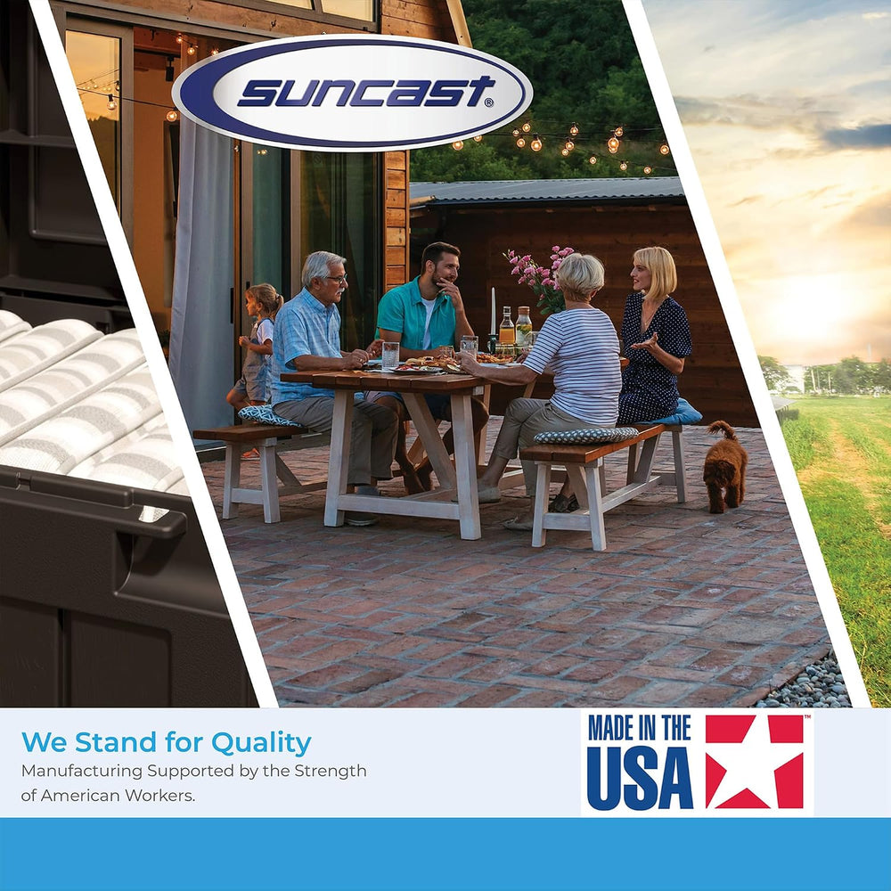 Suncast Lockable Outdoor Cabinet Storage for Patio, Garden and Backyard, 97 G...