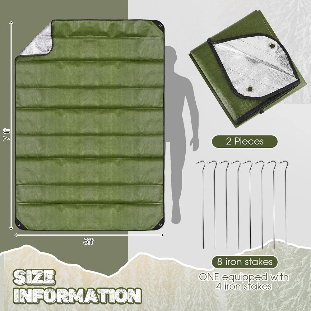 Kingdder 2 Pcs 60 x 82 Inch Heavy Duty Emergency Tarps for Survival