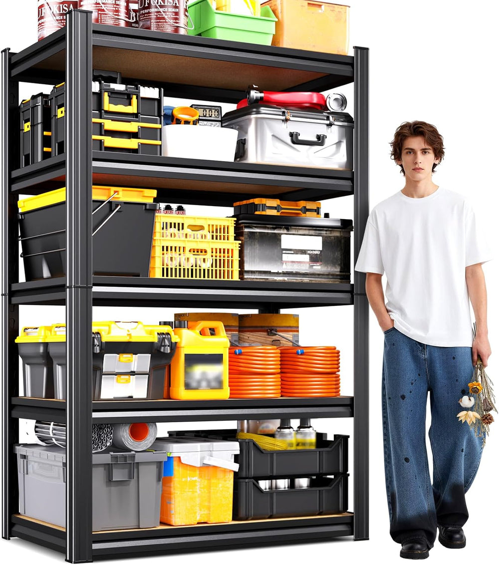 71"H-32"W-14"DGarage Shelving-5 Tier Garage Storage Shelves,Ad...