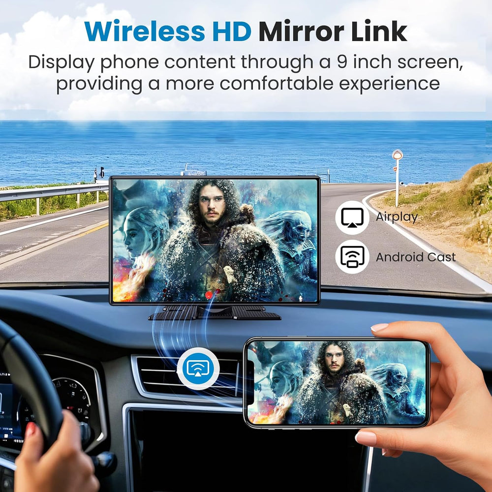 Portable Apple Carplay Screen for Car, 11.3" Extra Large Wireless Car Pl...