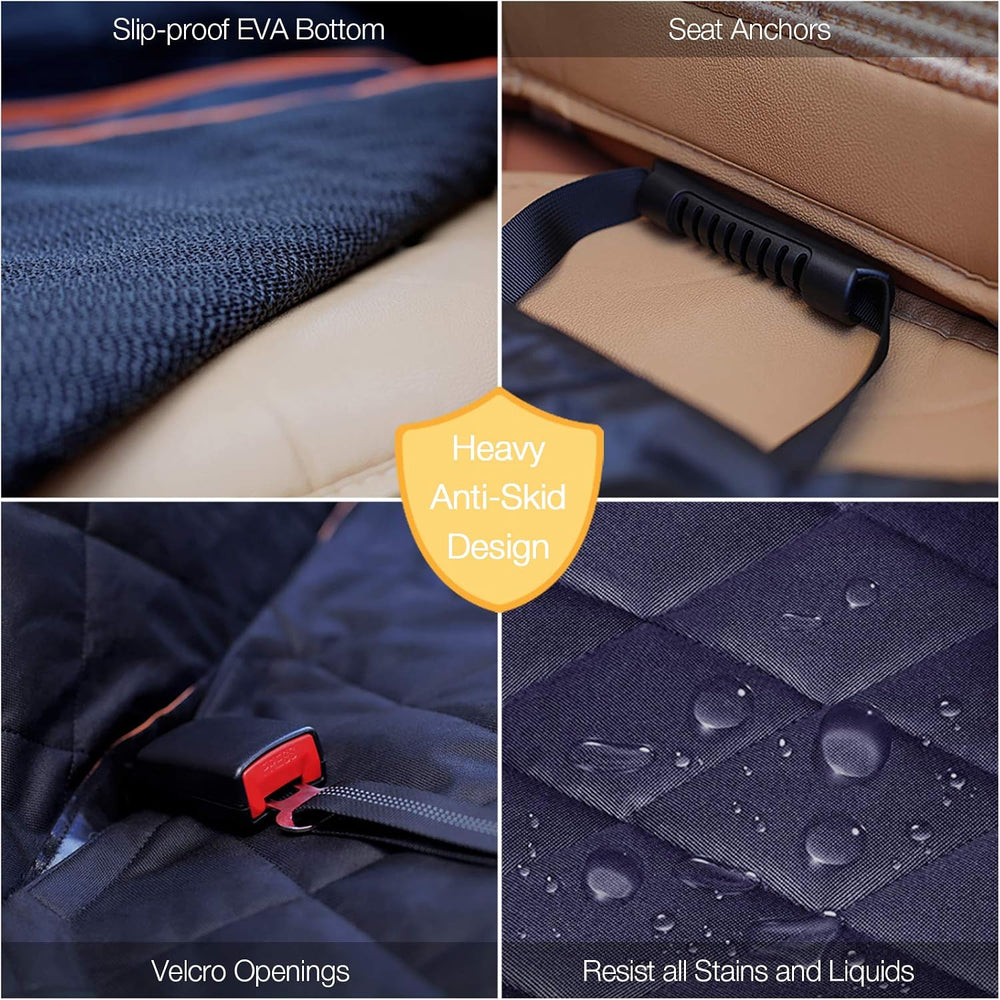 Luxury Dog Car Seat Cover for Back Seat Breathable Mesh Window Dog Hammock fo...