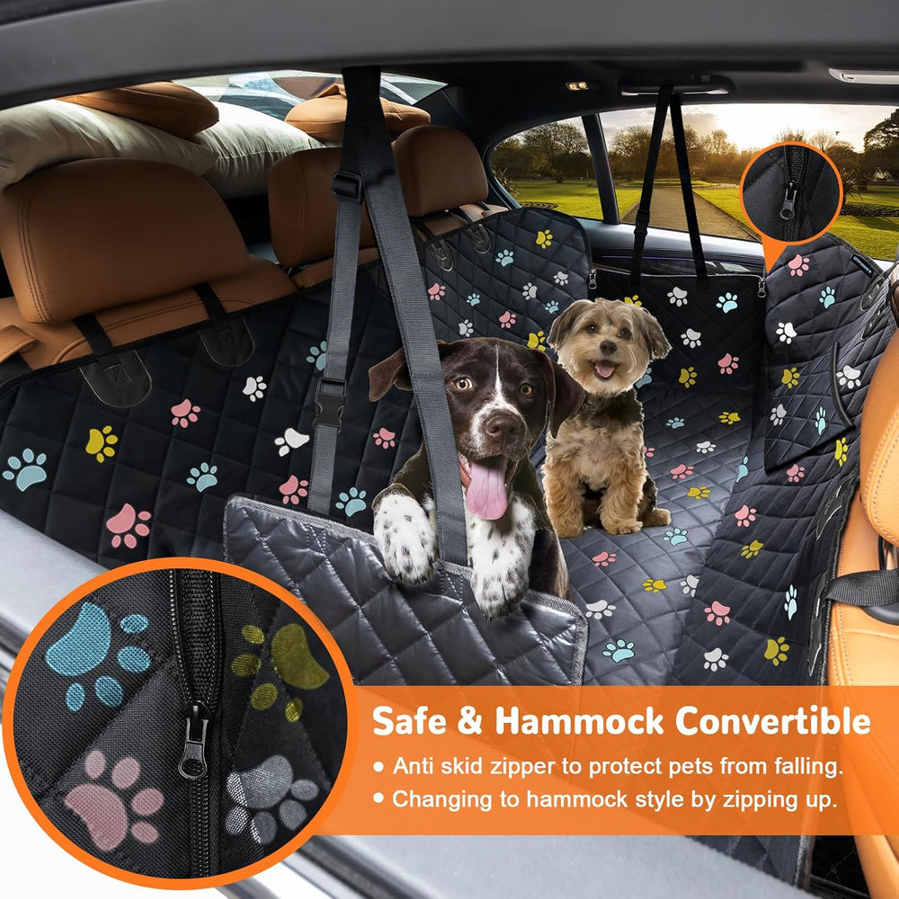 URPOWER Dog Car Seat Cover for Back Seat, 100% Waterproof Hammock for Car