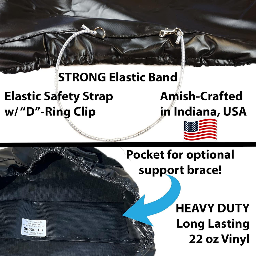 Bucket Truck Parts HEAVY DUTY Elastic Banded Bucket Cover with Support Pocket...