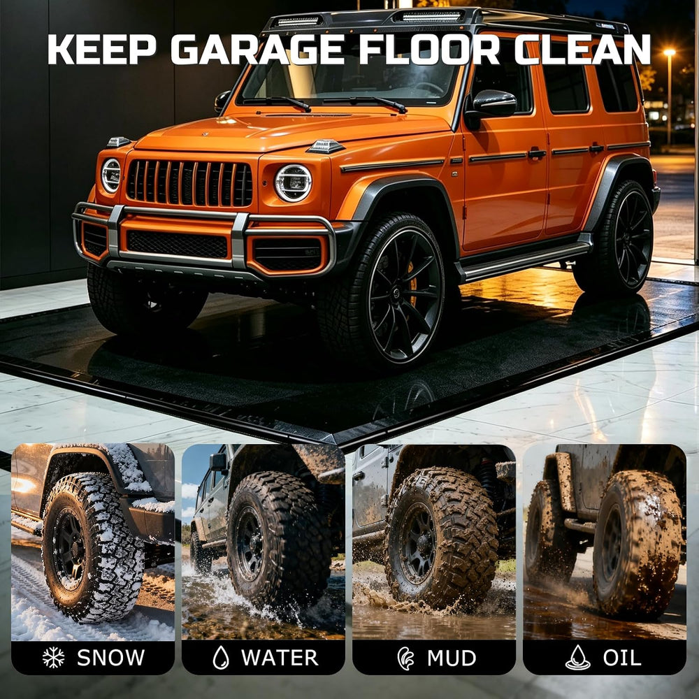 Containment Mat 7'9" x 18' Heavy-Duty PVC Garage Floor Mat 650GSM