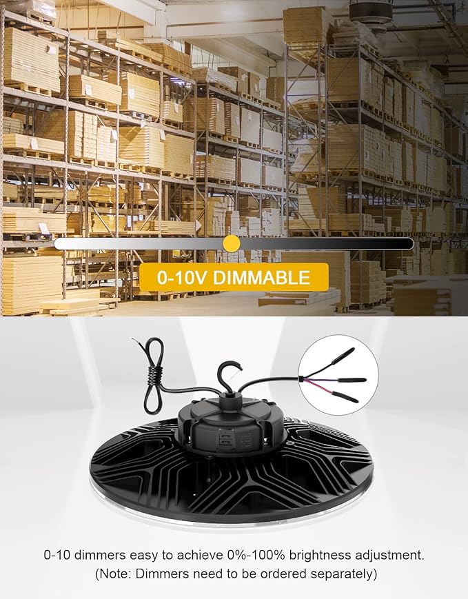 UFO LED High Bay Light, 150W/100W/80W Adjustable, 3000K/4000K/5000K Adjustable