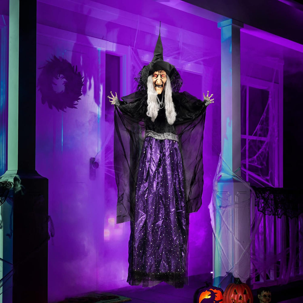 JOYIN 47โ Animated Witch Halloween Decorations Outdoor Indoor, Scary Hallowee...