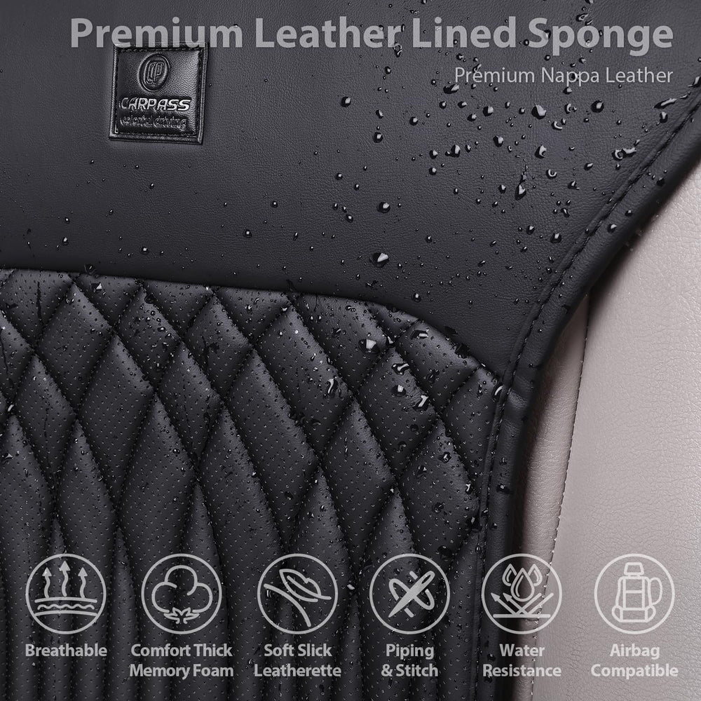 CAR PASS Car Seat Protector, Sideless Seat Covers for Cars, All Season Waterp...