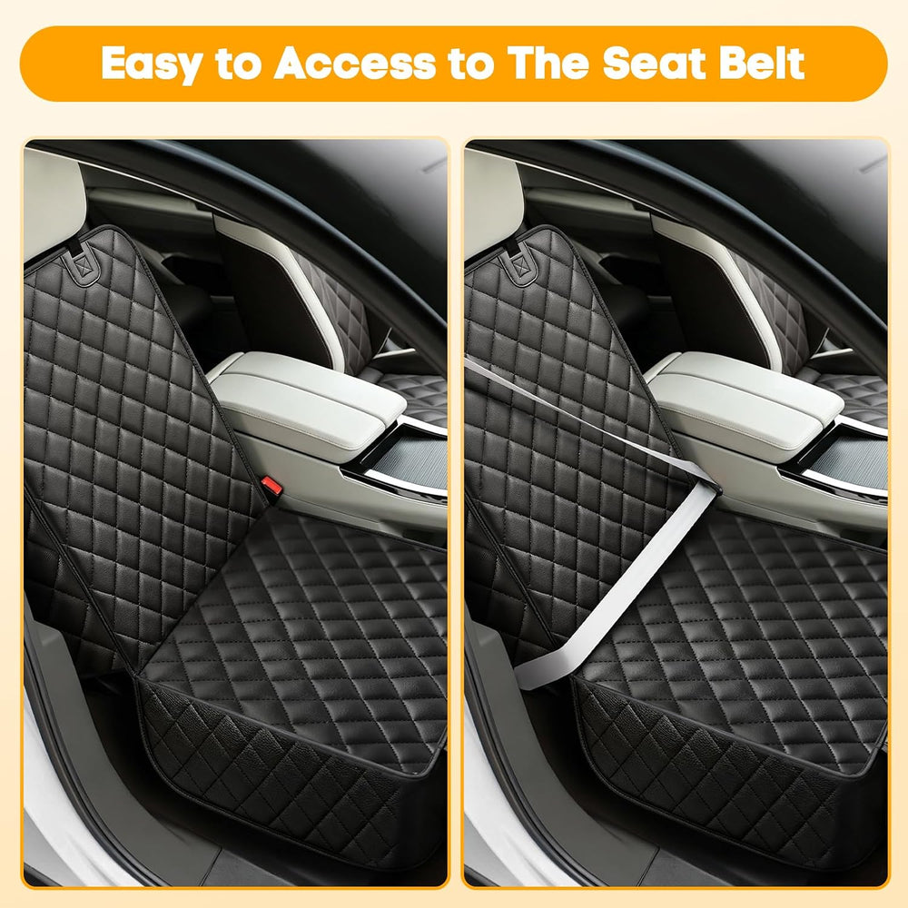 Front Seat Car Cover 2 Pack, PU Leather Dog Car Seat Cover