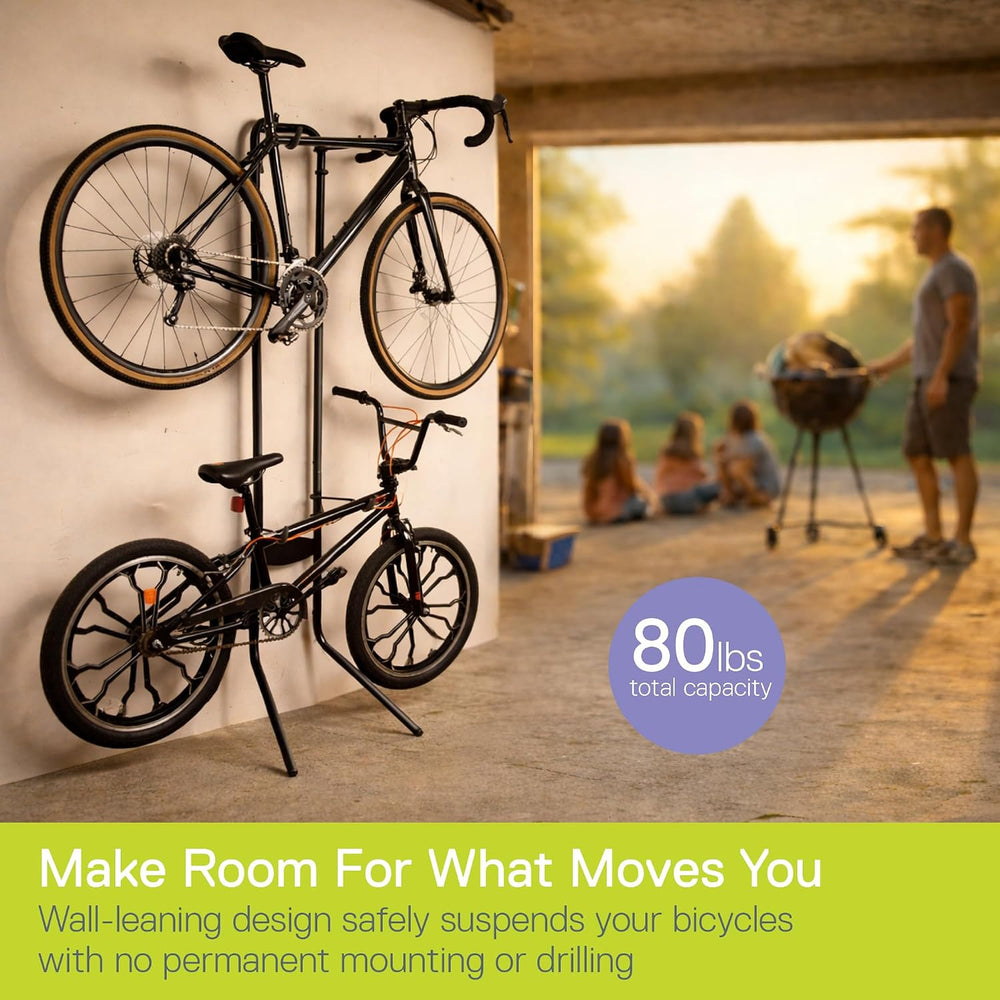 Delta Cycle Michelangelo 2 Bike Storage Rack Black - Gravity Fully Adjustable...