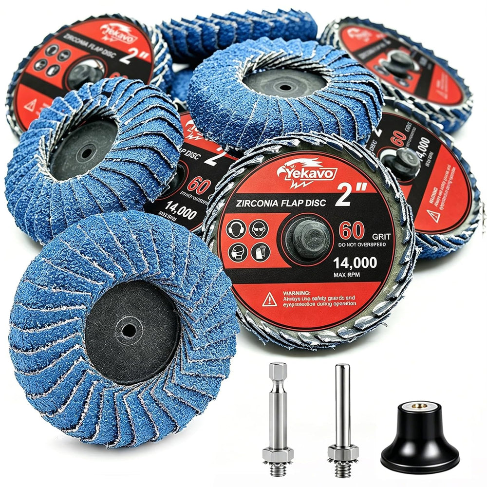 24PCS Curved Flap Disc, 2 Inch 60 Grit Sanding Discs for Metal Polishing