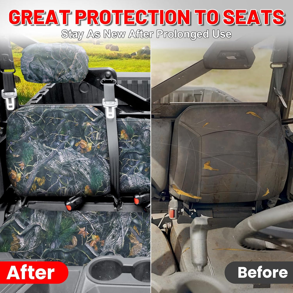 StarknightMT Full Back Seat Covers with Headrest Covers Compatible with Polar...