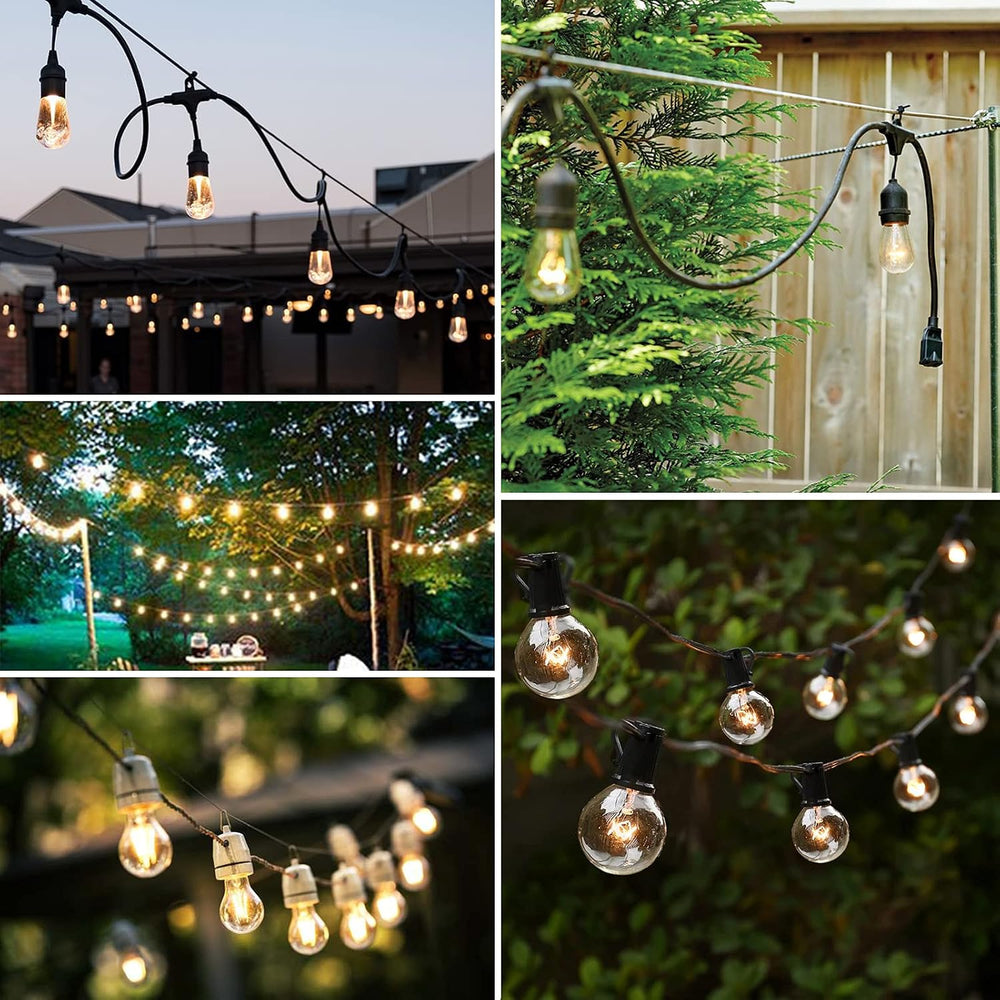 BLIKA String Light Hanging Kits, 400FT Coated Stainless Steel 304 Wire Rope, ...