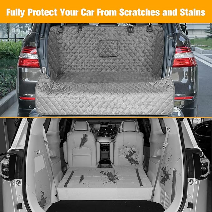 PETICON SUV Cargo Liner for Dogs, Waterproof Pet Cargo Cover Dog Seat Mat for