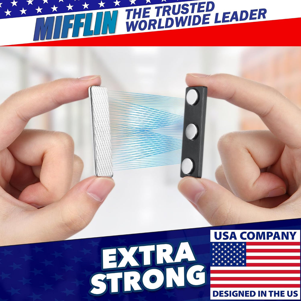 Mifflin-USA Name Tag Magnets (100 Magnets, 1.75 x 0.5 inches), Name Tag Magne...
