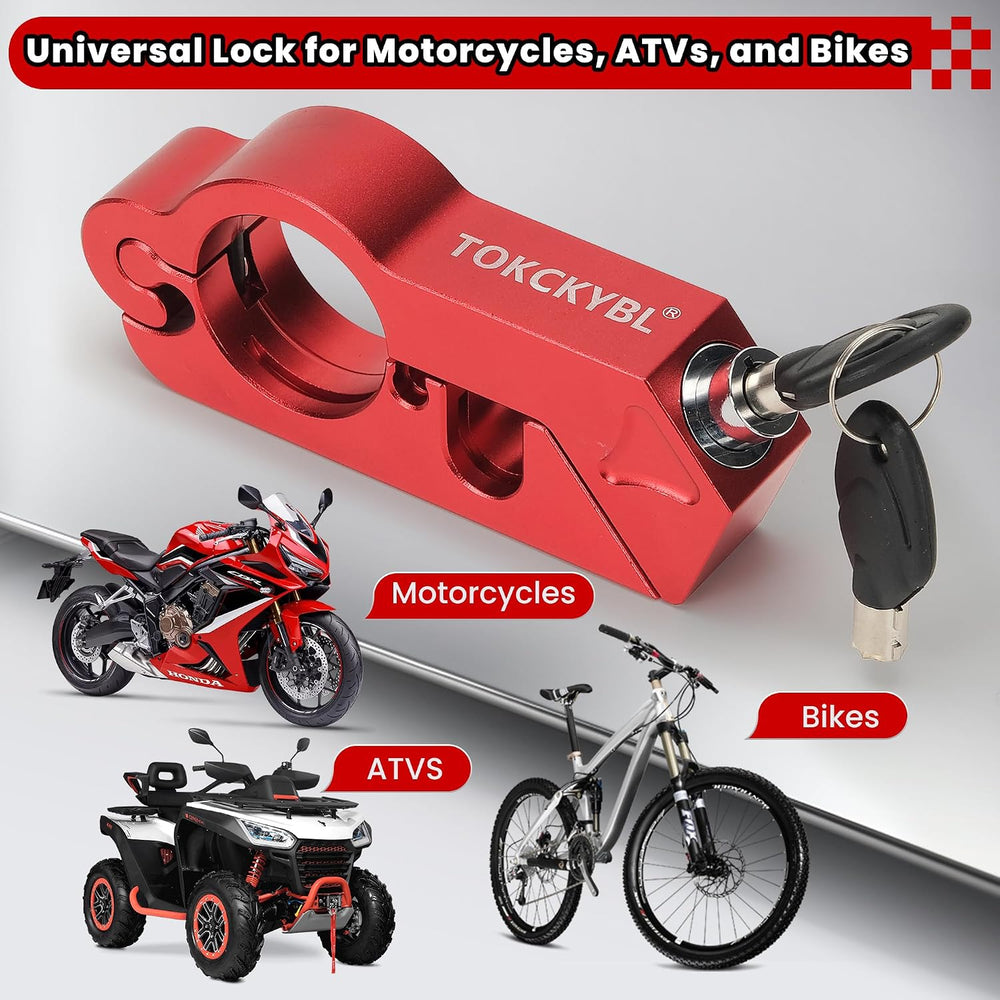 Upgrade Motorcycle Lock with 2 Heavy Duty Anti Theft Helmet