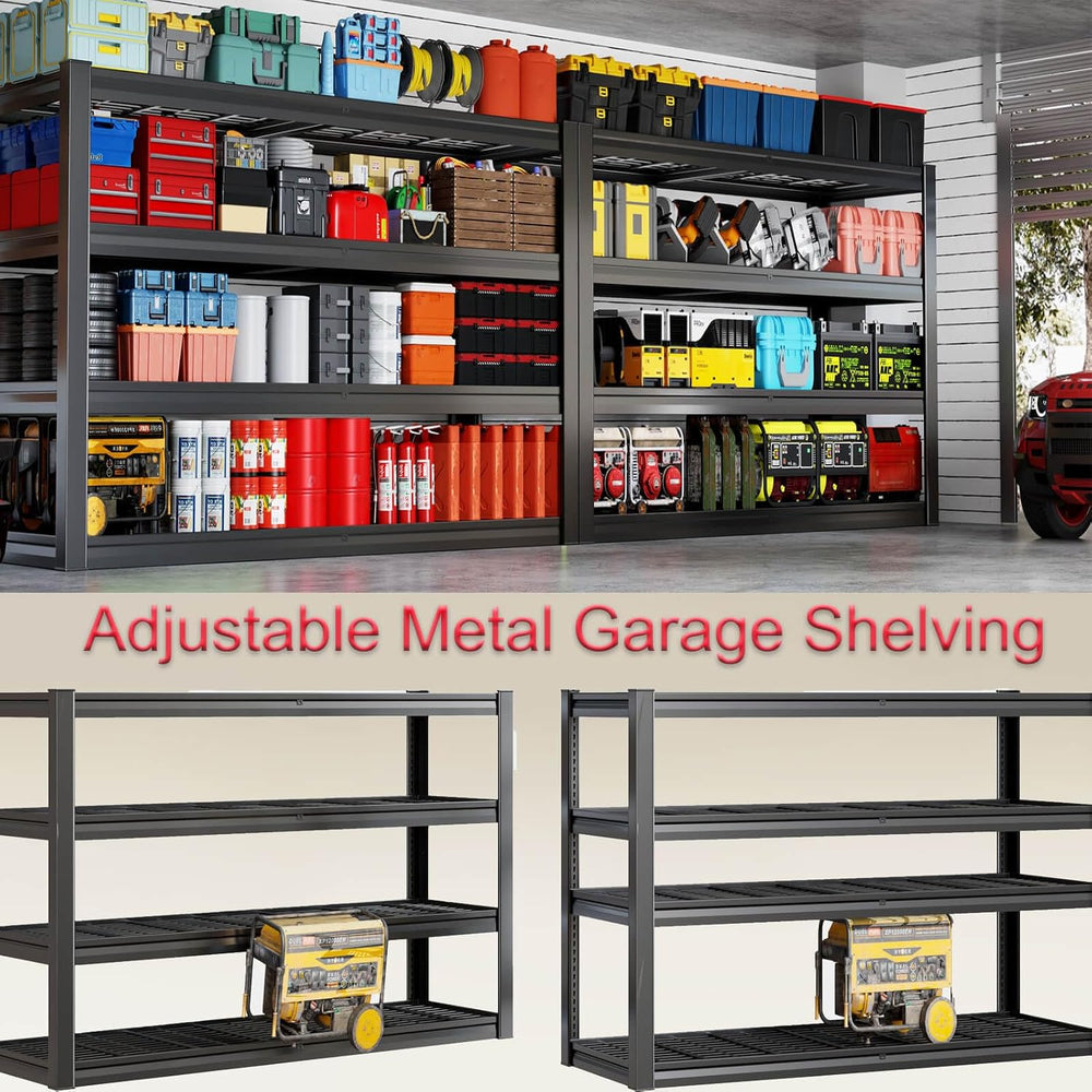 68" Wide Heavy Duty Garage Shelving Units, 5-Tier Deep Storage Shelves, ...
