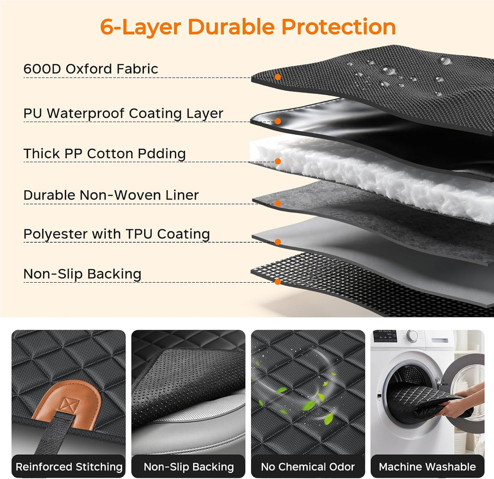 URPOWER XL Dog Seat Cover for Full-Size Trucks, 100% Waterproof Hammock