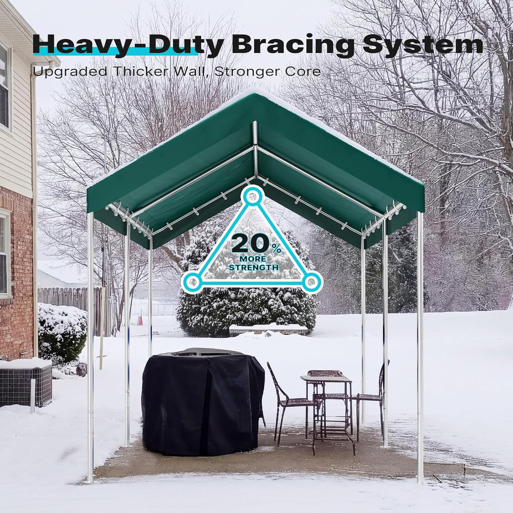 ADVANCE OUTDOOR 10x15 ft Heavy Duty Carport Potable Car Canopy Garage Party T...
