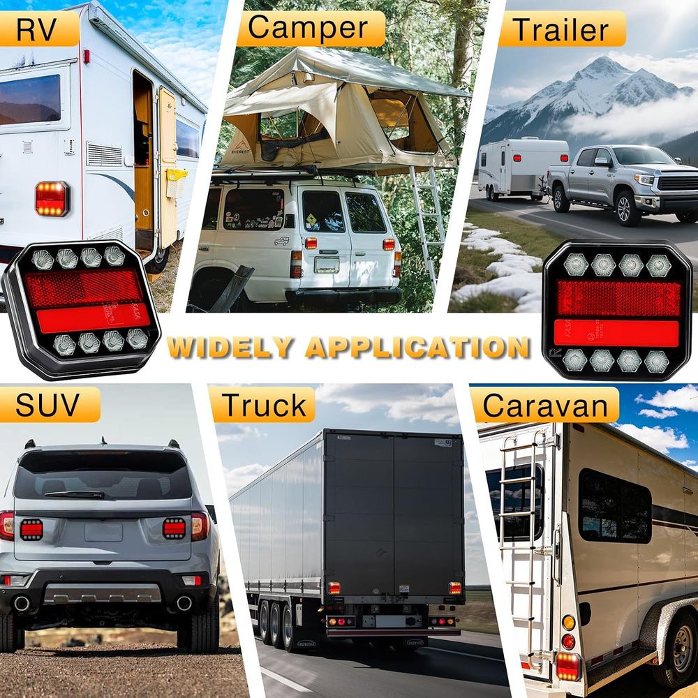 Magnetic Wireless Trailer Lights, Rechargeable LED Tow Lights Kit