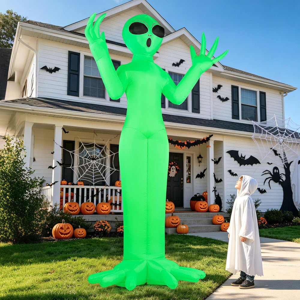 Halloween Inflatables Alien Outdoor Decoration 10FT Giant Alien Yard Dรฉcor