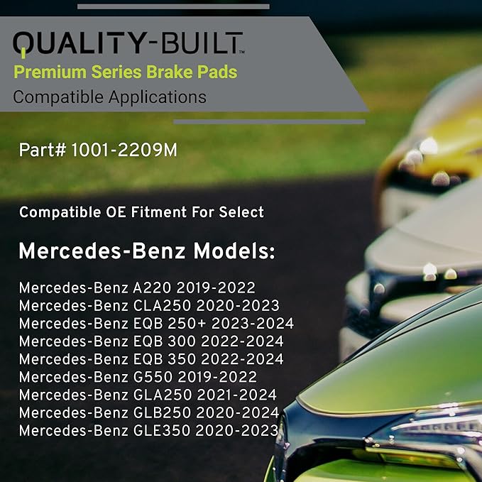 Premium Semi-Metallic Front Brake Pads Compatible