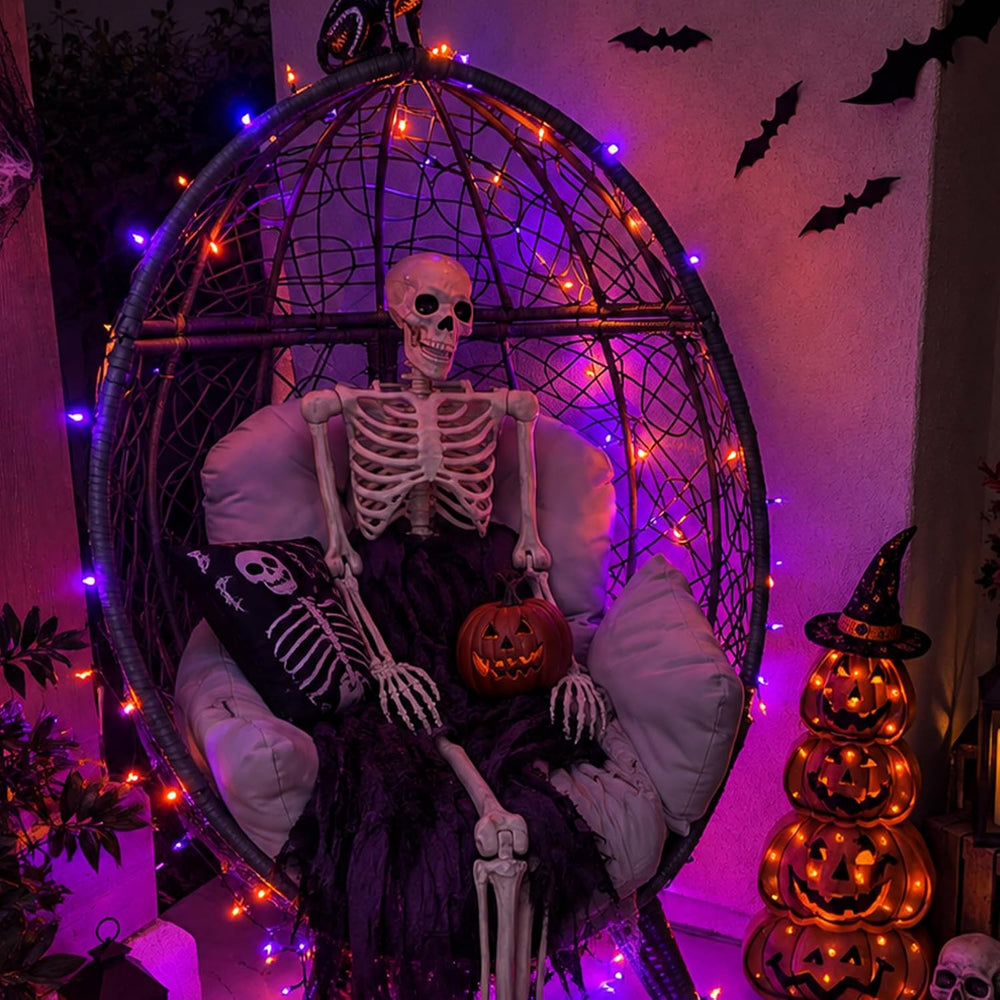 Halloween String Lights Orange and Purple 165ft 500 LED