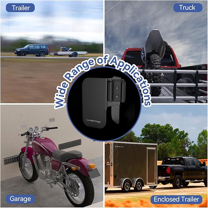 Motorcycle E-Track Wheel Chock, E Track Dirt Bike Wheel Chock fits tire 2&quo...