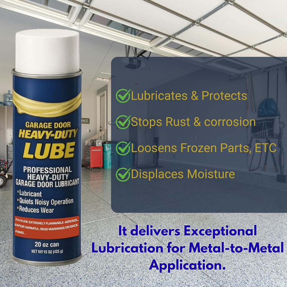 Premium Heavy-Duty Garage Door Lubricant 20oz โ Long-Lasting, Multi-Purpose R...