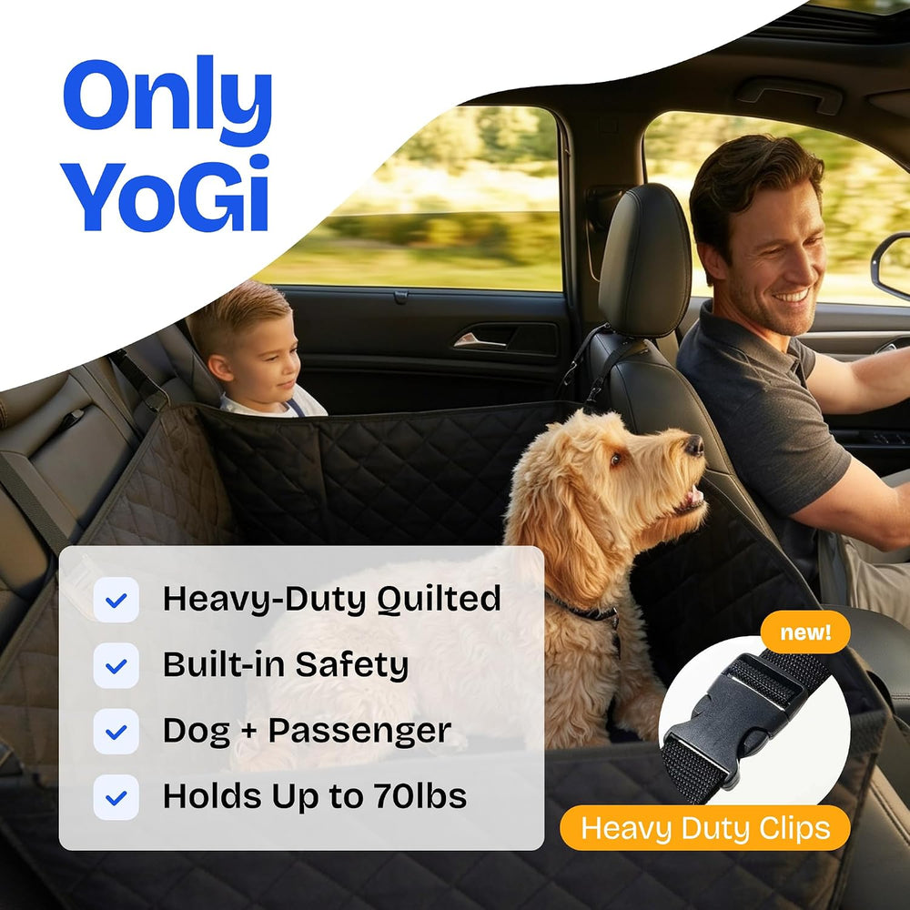 Half Hammock Dog Seat Cover for Back Seat - Waterproof Half Backseat Dog Cove...