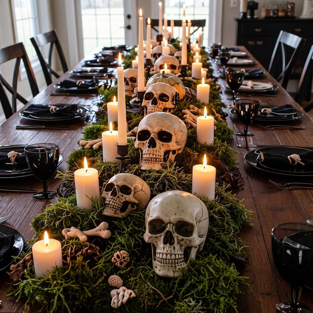 2 Pcs Fake Moss Table Runner Halloween Enchanted Forest Decor