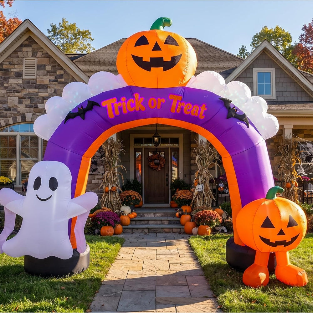 10.5FT Halloween Inflatables Pumpkin Archway for Outdoor Decorations
