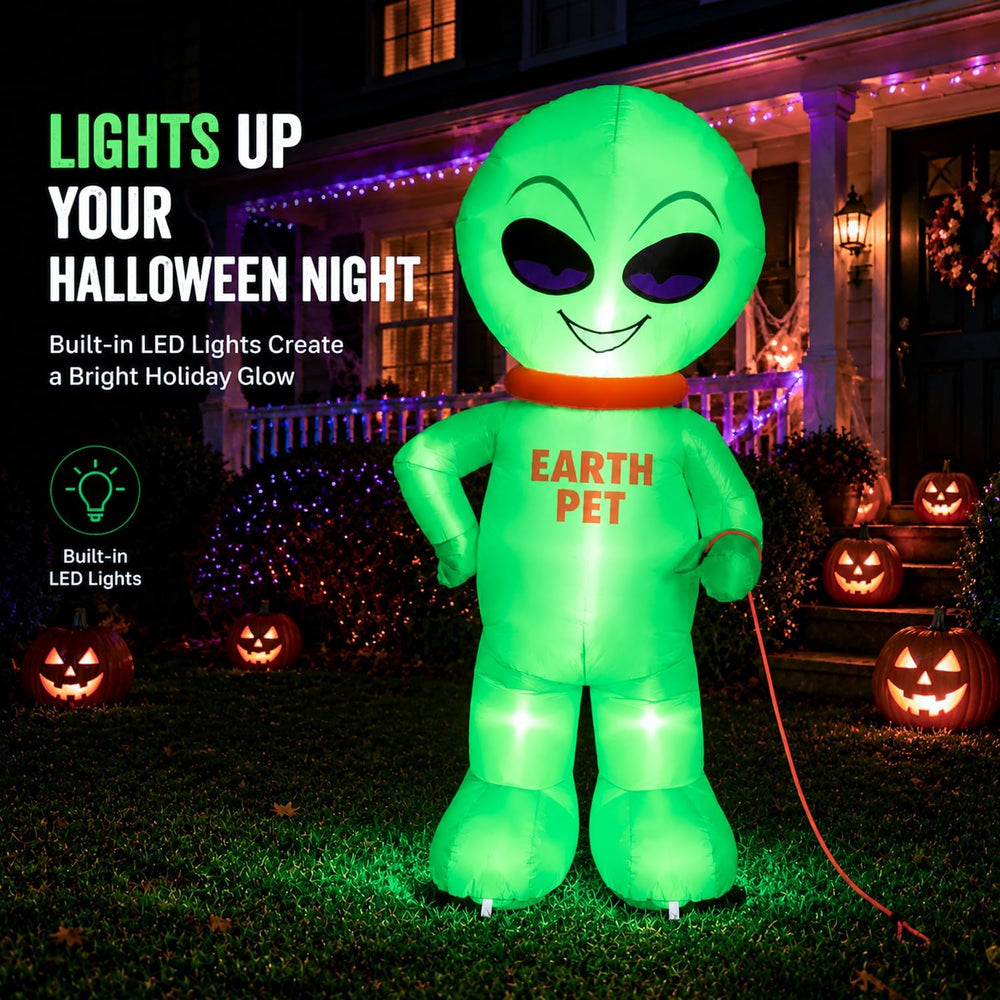 6 FT Halloween Inflatable Alien Earth Pet Outdoor Yard Decoration