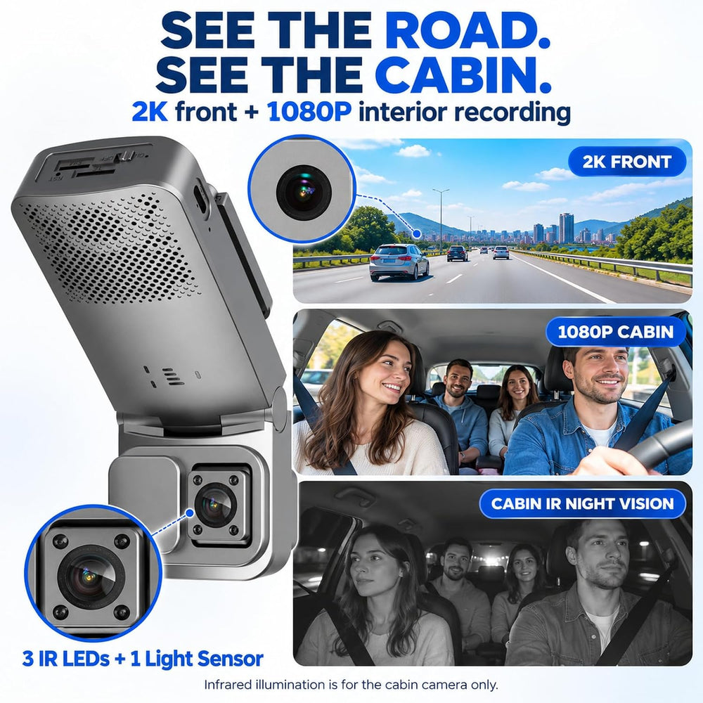 4G LTE Dash Camera for Car Vandalism Surveillance, Dual Dash Cam Live View