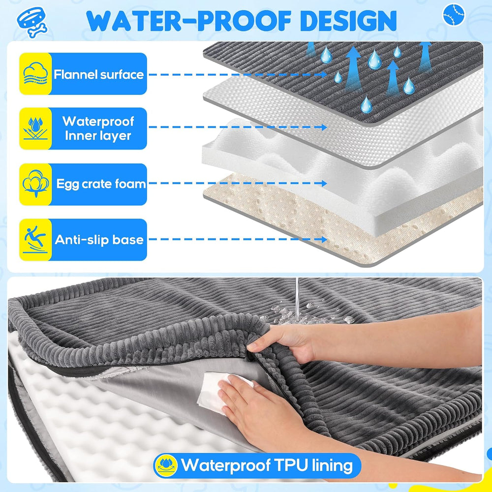 Loiion Dog Car Bed, Non-Slip Backseat Extender Pet Mat 50"x24.6"x2&...