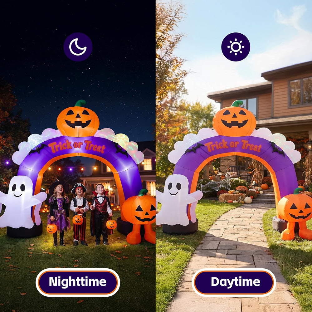10.5FT Halloween Inflatables Pumpkin Archway for Outdoor Decorations