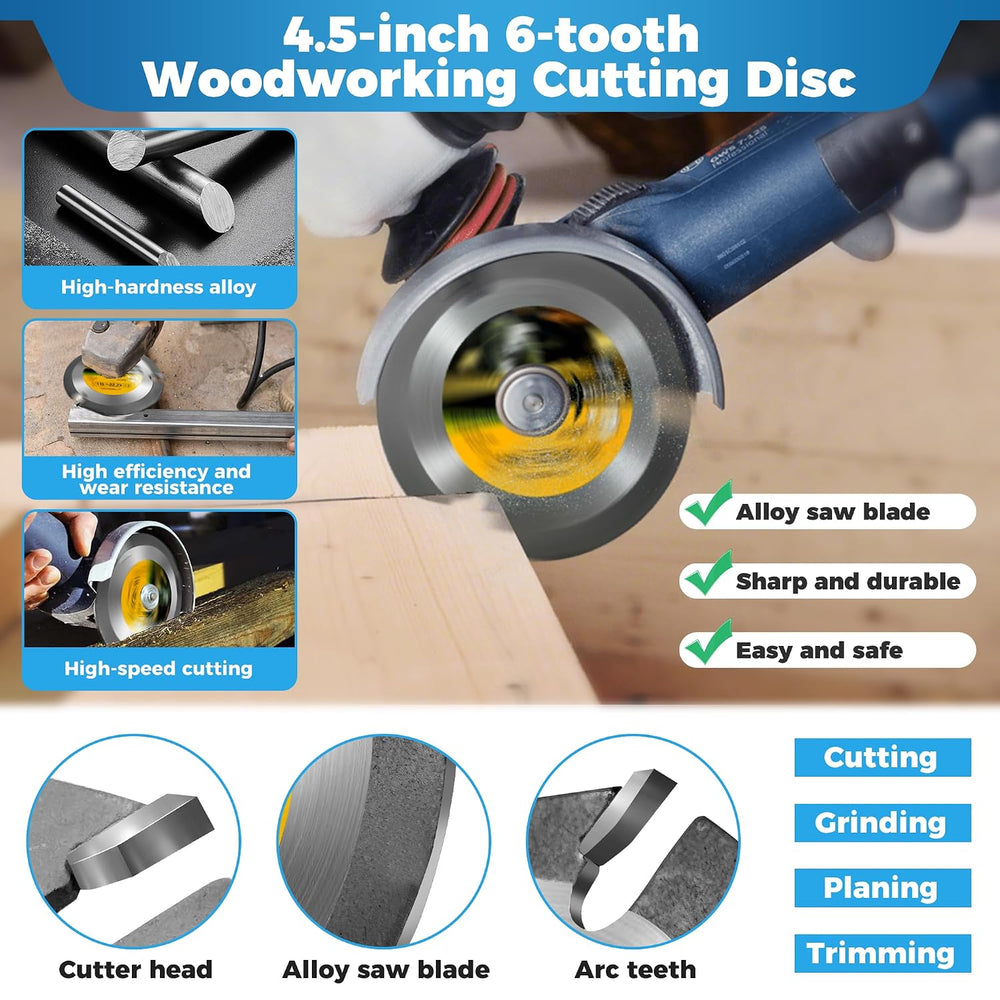 Loyala Upgraded 4 PCS Angle Grinder Wood Carving Disc Set, Angle Grinder Atta...