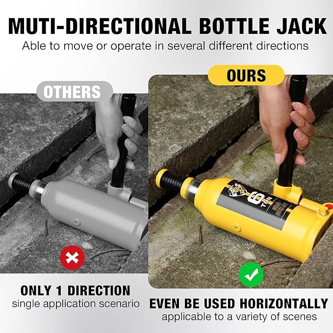 YELLOW JACKET 6 Ton Muti-Directional Welded Bottle Jack