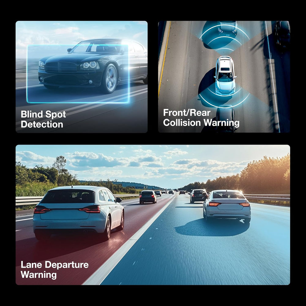 Type S T200 2K Dash Cam Front & Rear with ADAS, Collision & Lane Warning