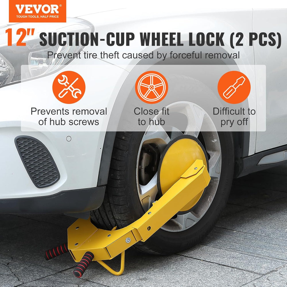 VEVOR Wheel Lock Clamp, 2 Pack Trailer Wheel Lock, Heavy-Duty Anti Theft Tire...