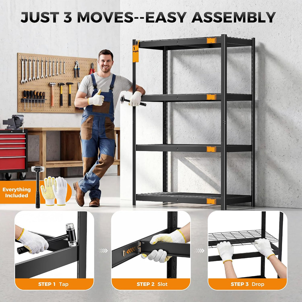CAMMOO 3200LBS Storage Shelves, 4 Tier Wire Shelf 40" W x 20" D x 6...