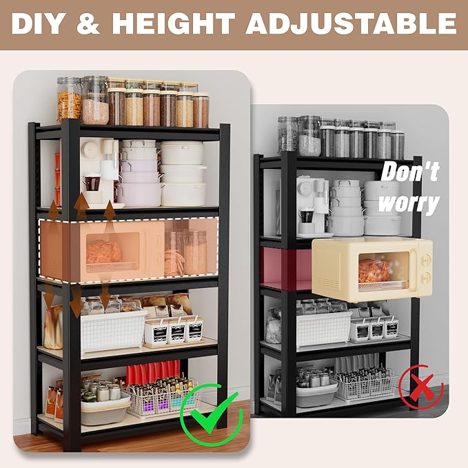 WORKPRO House 5-Tier Shelving Unit, 3000lbs Adjustable Storage Shelves