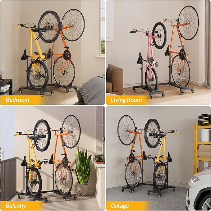 Vertical Bike Stands,Standing Bike Rack (2 Pack)