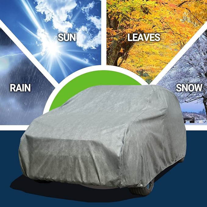 All Weather Waterproof SUV Car Cover, 7-Layer Non-Woven Cotton SUV Covers
