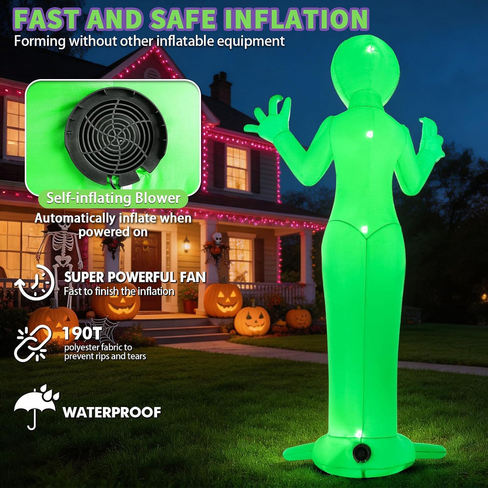 Halloween Inflatables Alien Outdoor Decoration 10FT Giant Alien Yard Dรฉcor