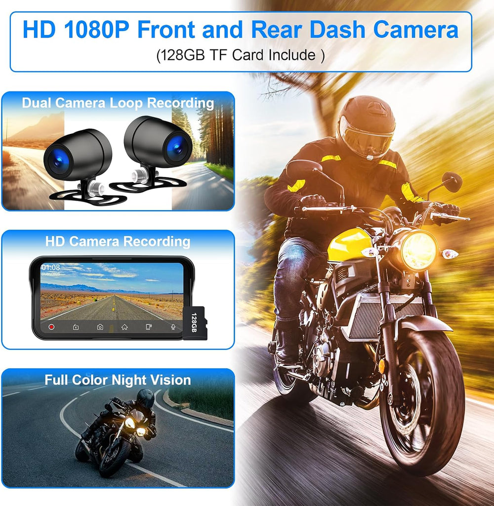 6.25" Motorcycle Carplay with HD Waterproof Touchscreen, Android Auto, T...