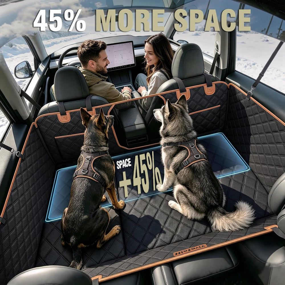 Hard Bottom Car Seat Cover for Dogs, Back Seat Extender for Car