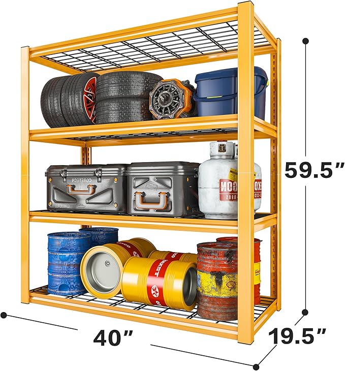 REIBII 40" W Garage Shelving 2240 LBS Storage Shelves Adjustable Heavy Duty